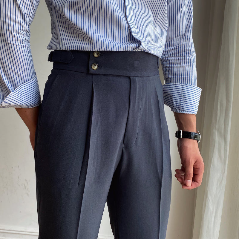 Ellingham™ | Men’s British High-Waist Slim Work Pants | Gray / 29 | Toronty Ottawa