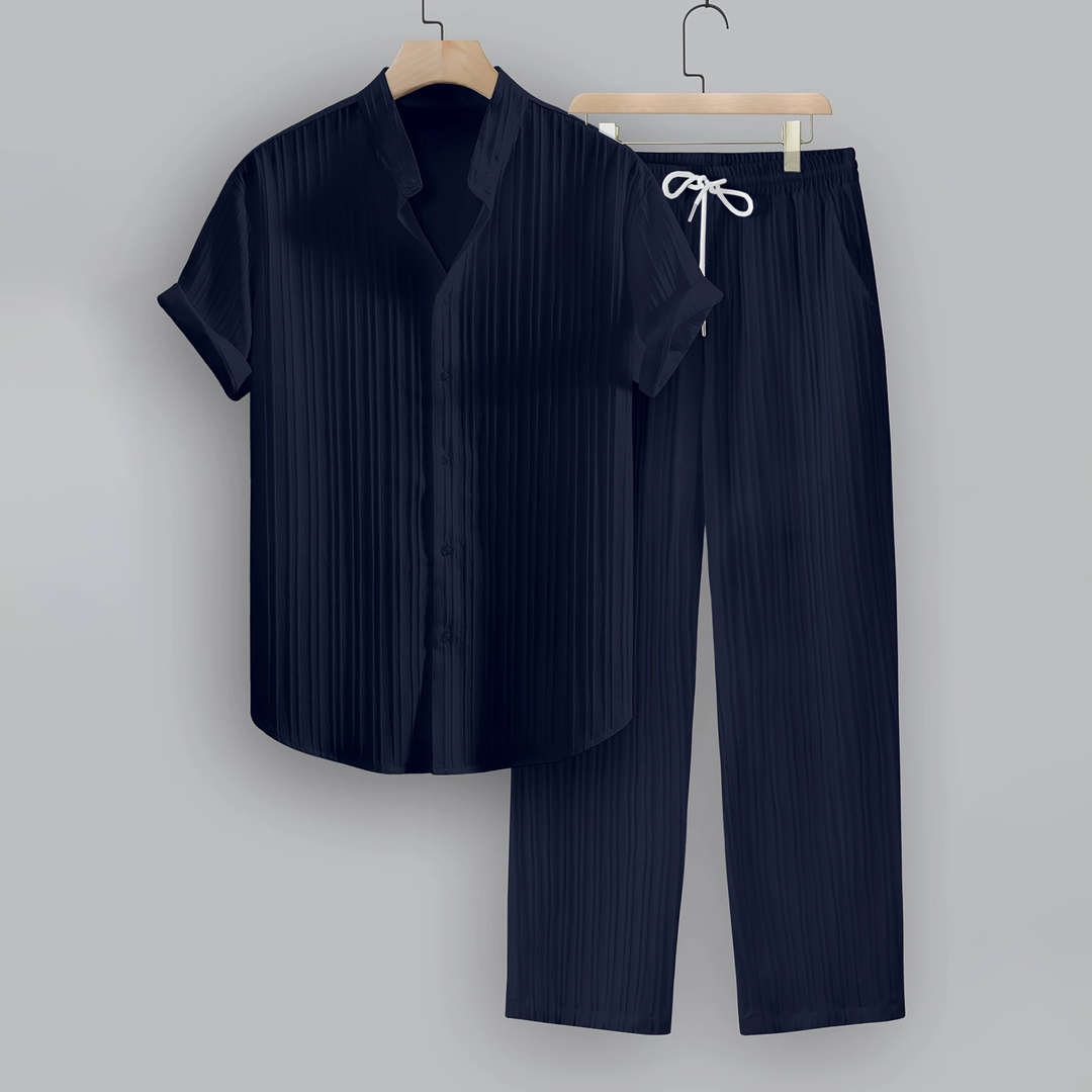 Varella™ | Men’s Striped Lounge Set | Navy blue / S | Toronty Ottawa