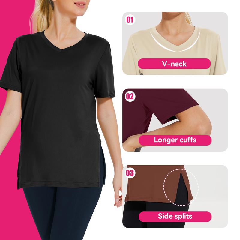MiraLuxe™ | Casual Loose Fit Tee (3-Pack) | Black/ Dawn Pink/ Light Gray / S | Toronty Ottawa