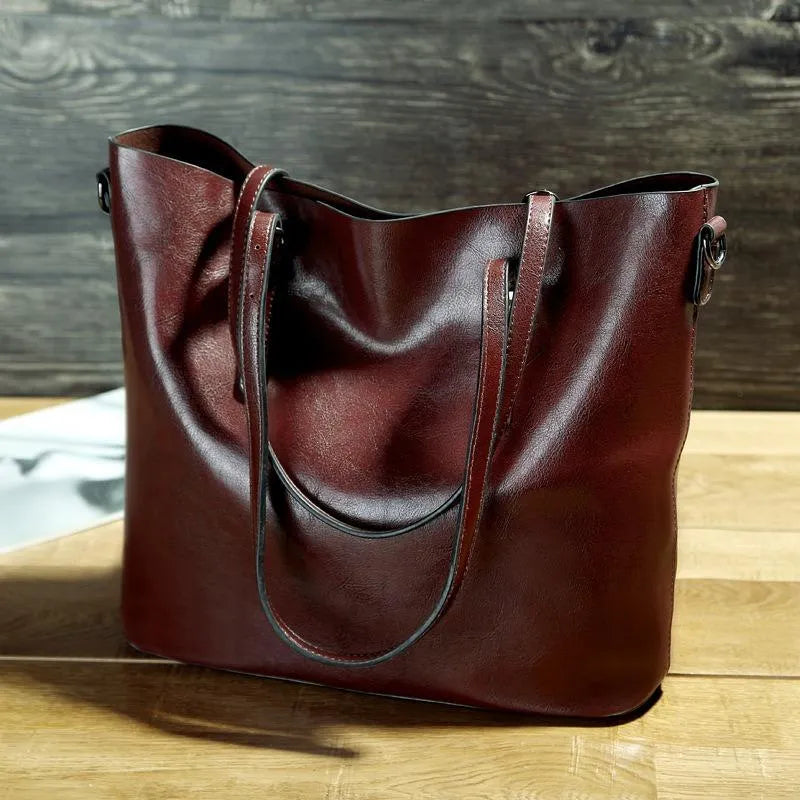 Clara® | Vintage Leather Handbag | Wine Red | Toronty Ottawa