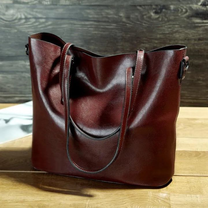 Clara® | Vintage Leather Handbag | Wine Red | Toronty Ottawa
