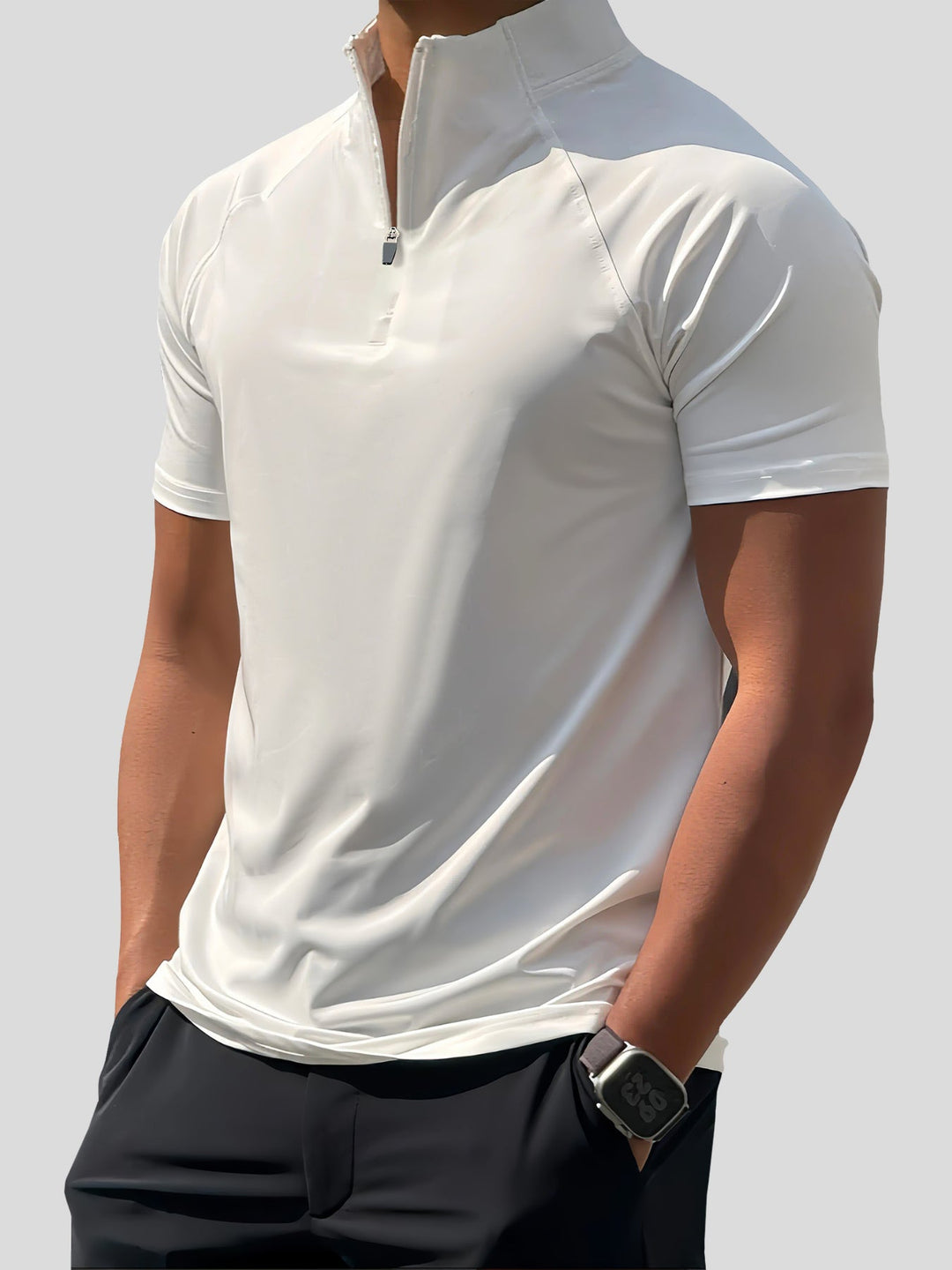 AeroFlex™ Half-Zip Raglan Tee | Classic Fit / White / S | Toronty Ottawa
