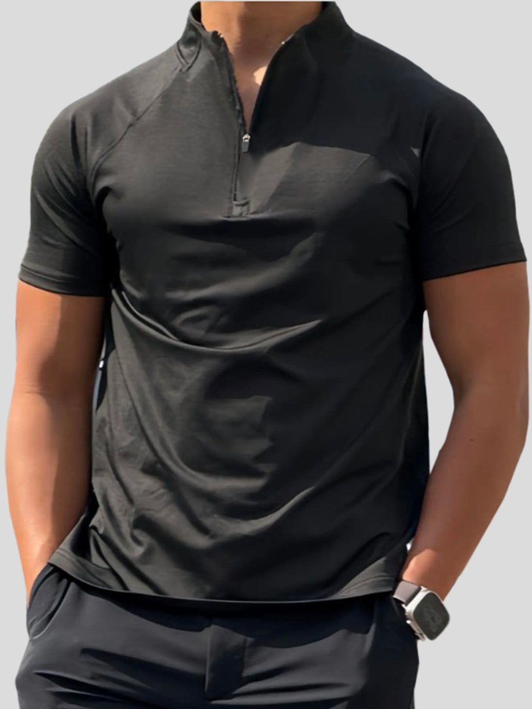 AeroFlex™ Half-Zip Raglan Tee | Classic Fit / Black / S | Toronty Ottawa