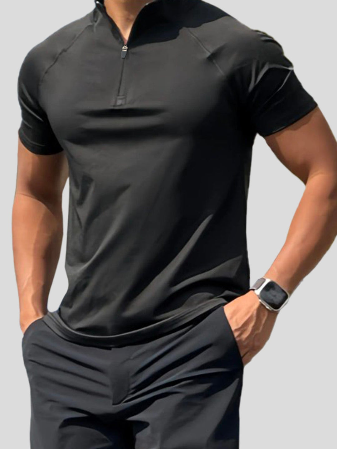 AeroFlex™ Half-Zip Raglan Tee | Classic Fit / White / S | Toronty Ottawa