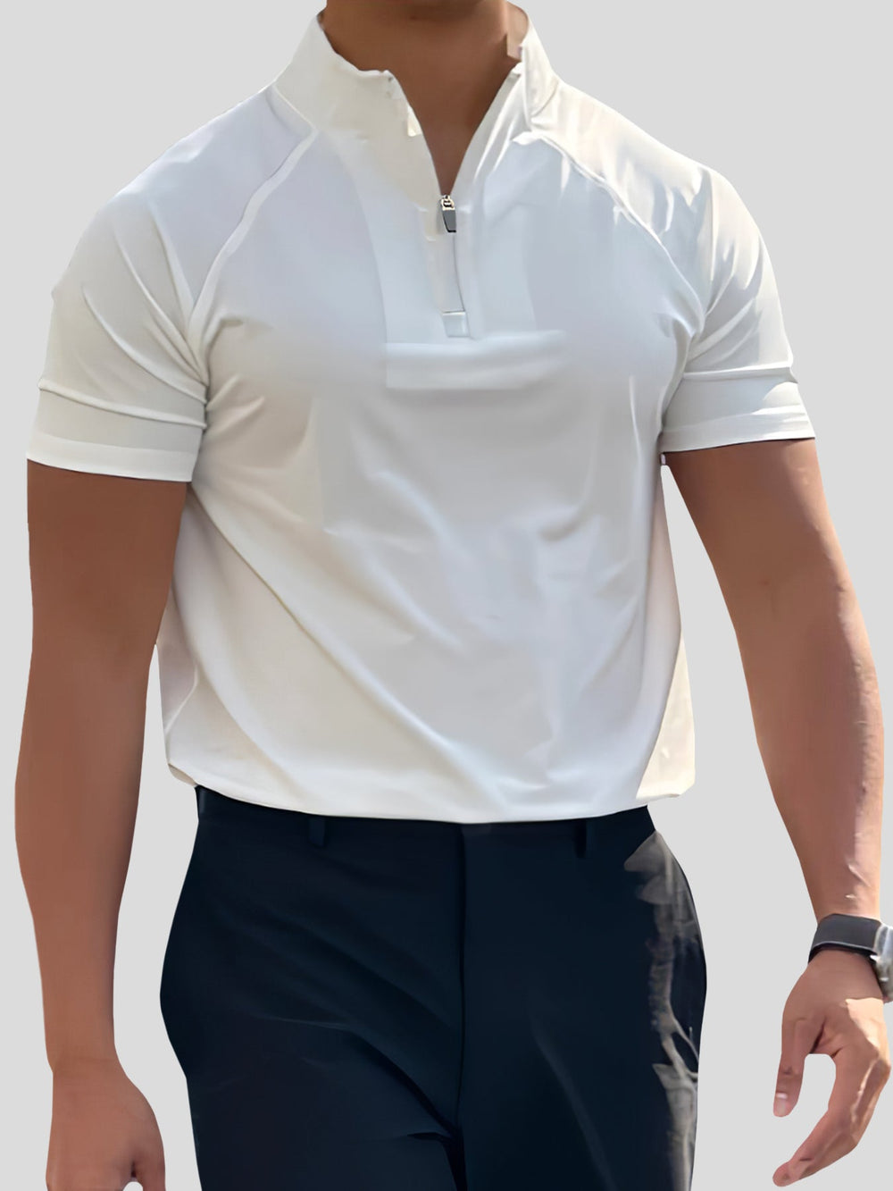 AeroFlex™ Half-Zip Raglan Tee | Classic Fit / White / S | Toronty Ottawa
