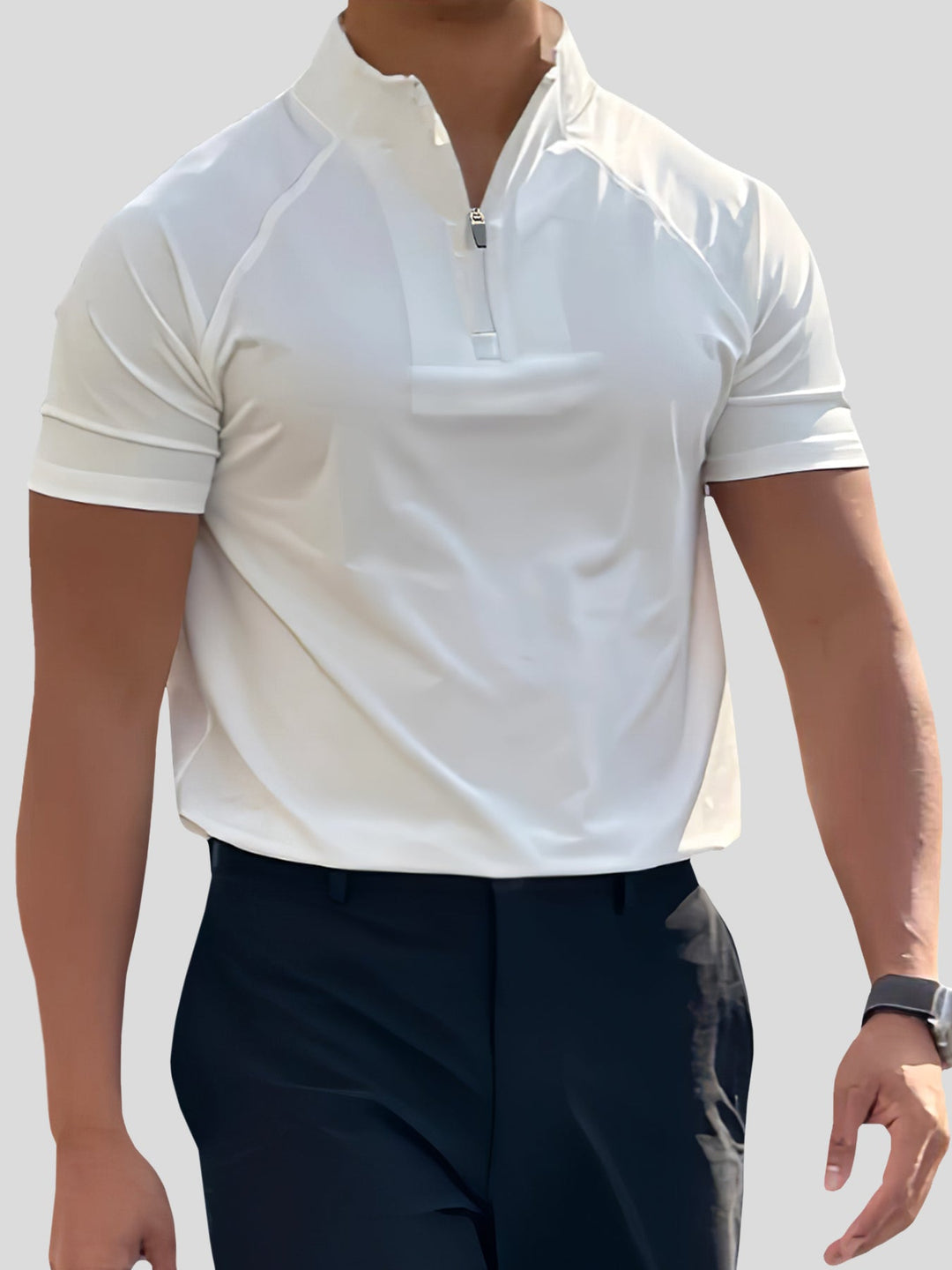 AeroFlex™ Half-Zip Raglan Tee | Classic Fit / White / S | Toronty Ottawa