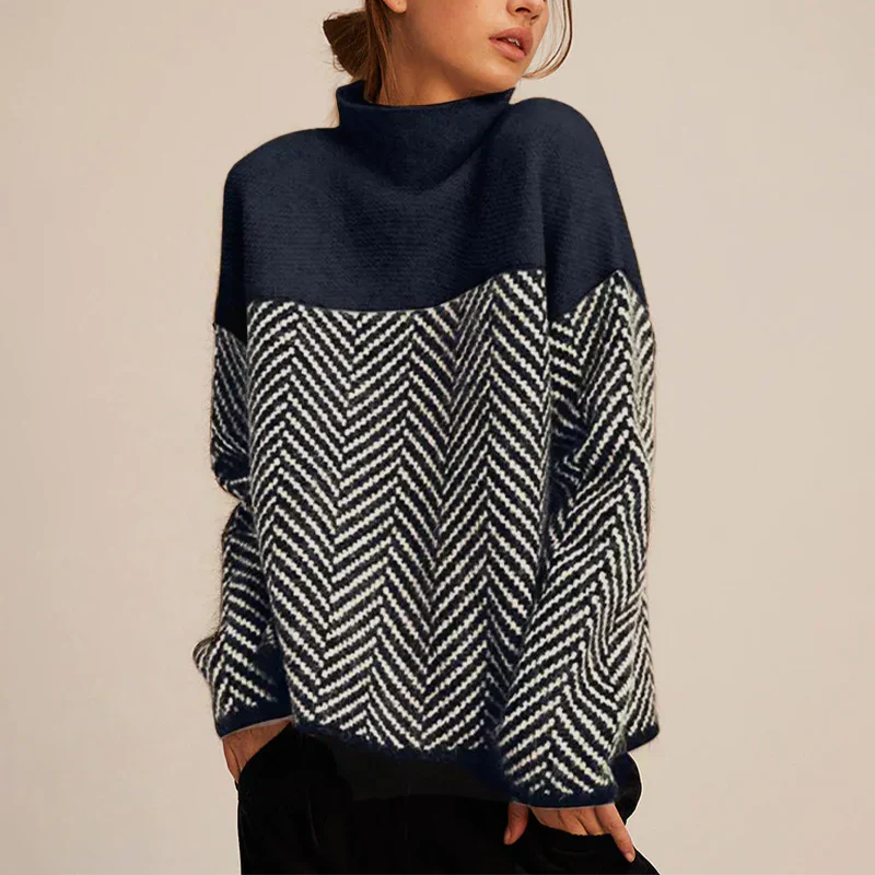OLIVIA™ - COZY TURTLENECK SWEATER | Navy / XS | Toronty Ottawa