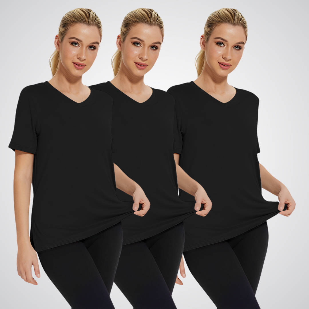 MiraLuxe™ | Casual Loose Fit Tee (3-Pack) | Black/ Black/ Black / S | Toronty Ottawa