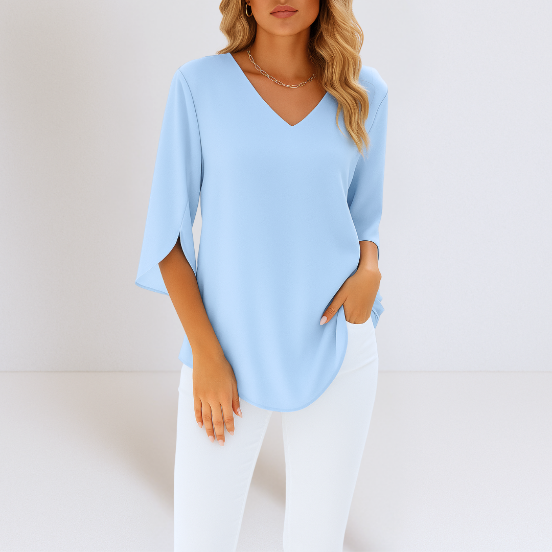 Celestia Breeze™ Elegant Blouse | Blue / S | Toronty Ottawa