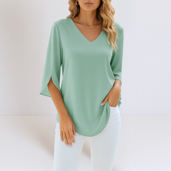 Celestia Breeze™ Elegant Blouse | Green / S | Toronty Ottawa