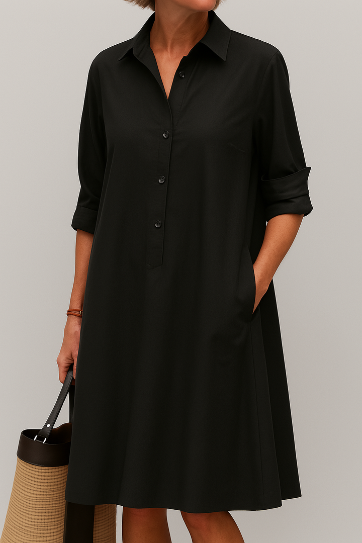 Claire – Everyday Shirt Dress | Black / S | Toronty Ottawa