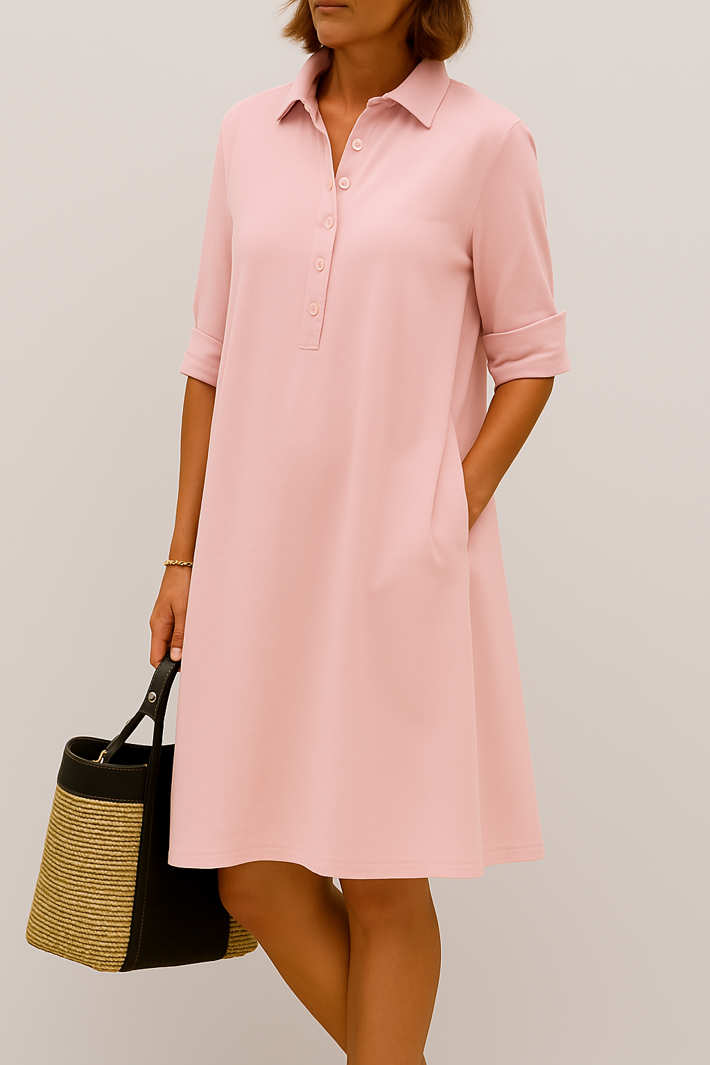 Claire – Everyday Shirt Dress | Rose Pink / S | Toronty Ottawa