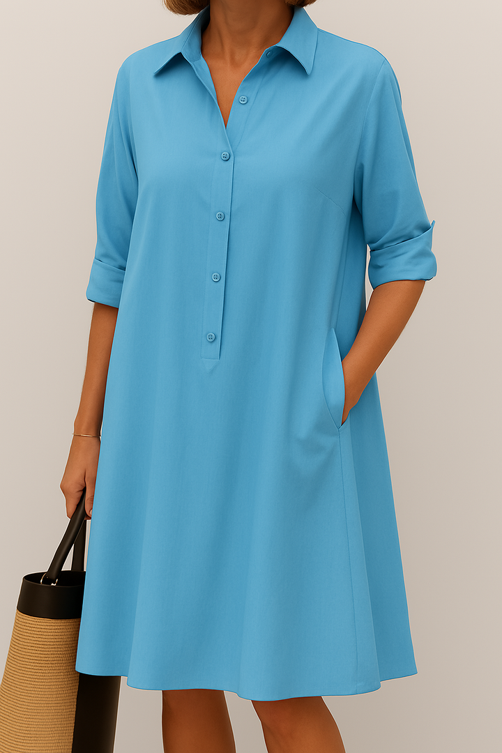 Claire – Everyday Shirt Dress | Sky Blue / S | Toronty Ottawa