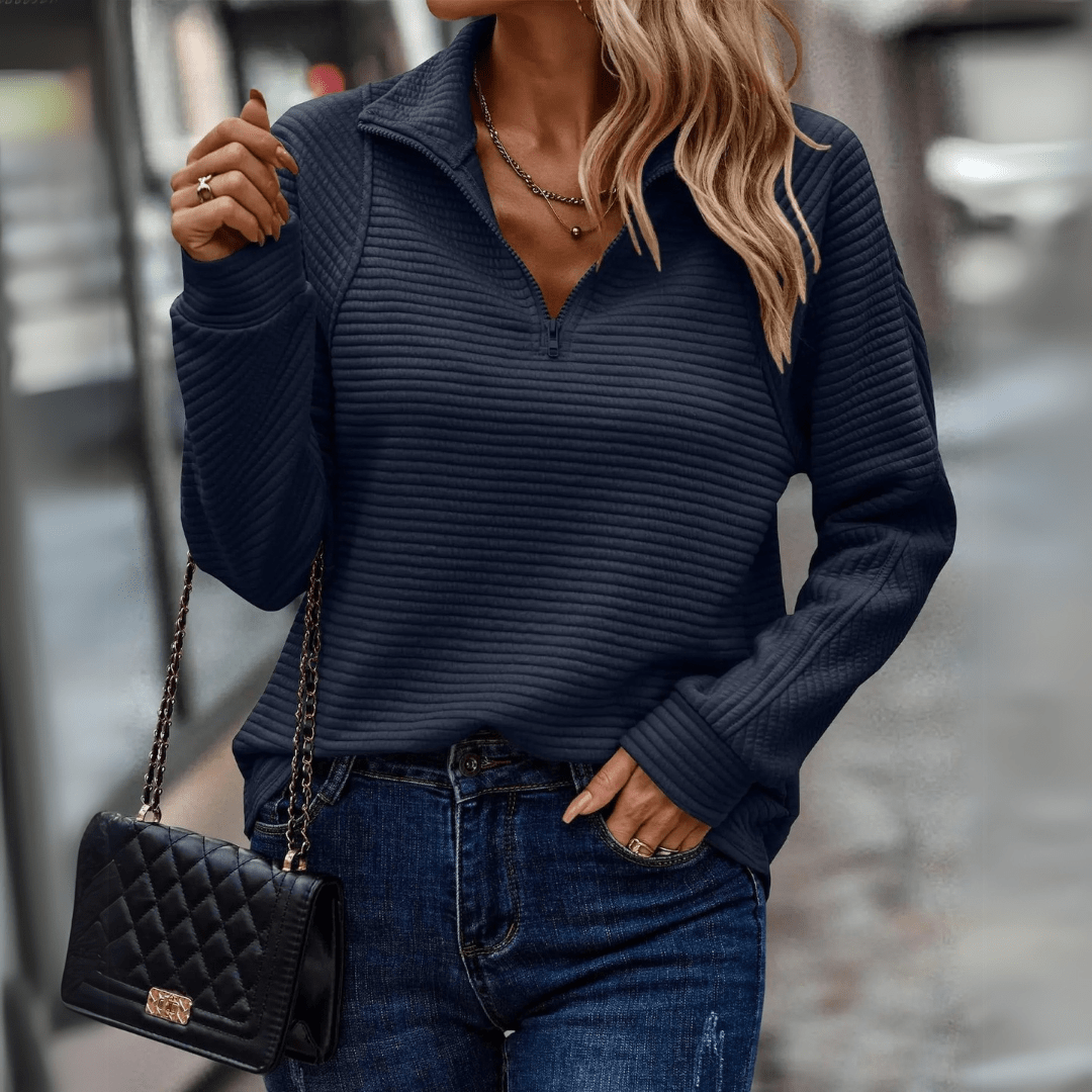 Jeni | Chic Half-Zip Pullover