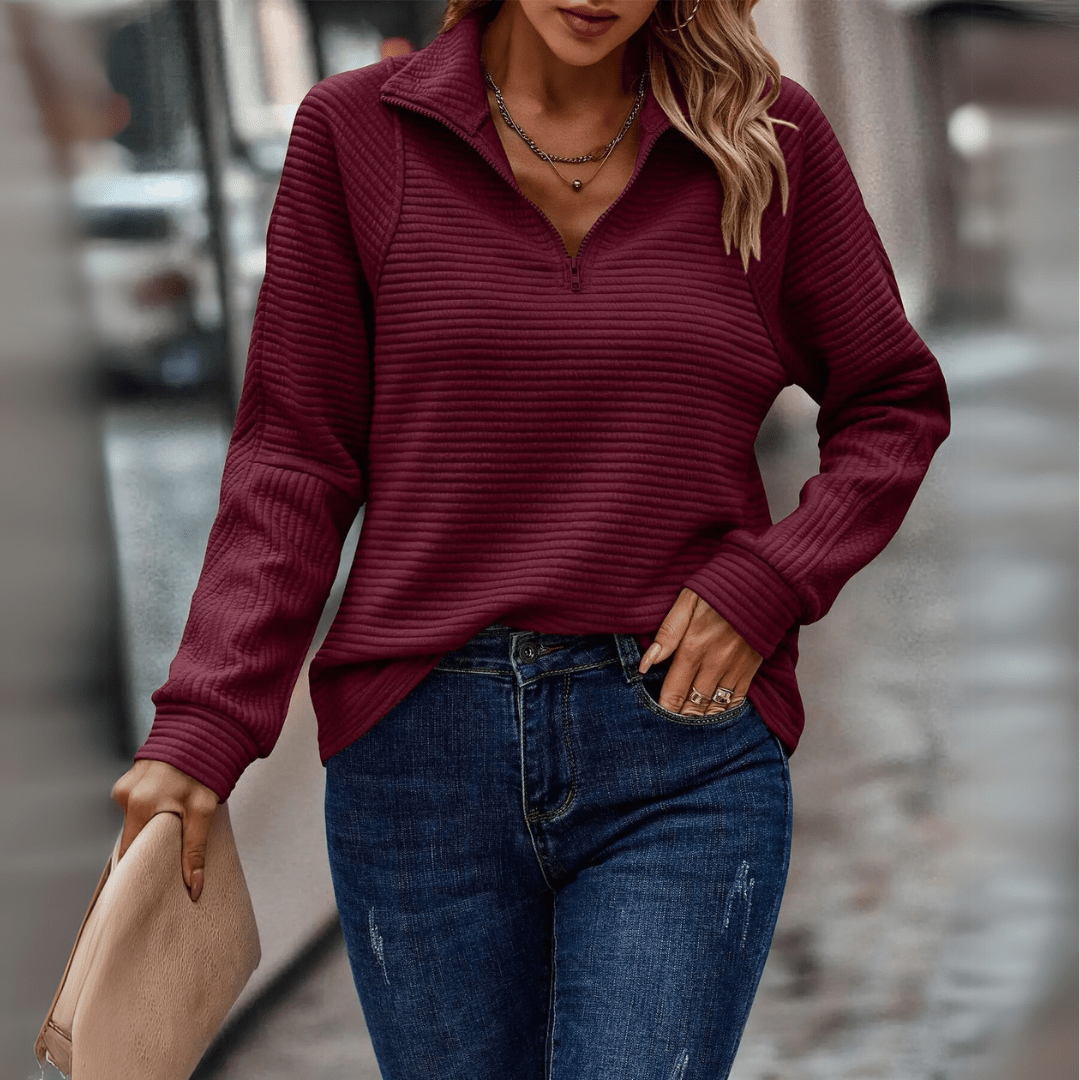 Jeni | Chic Half-Zip Pullover