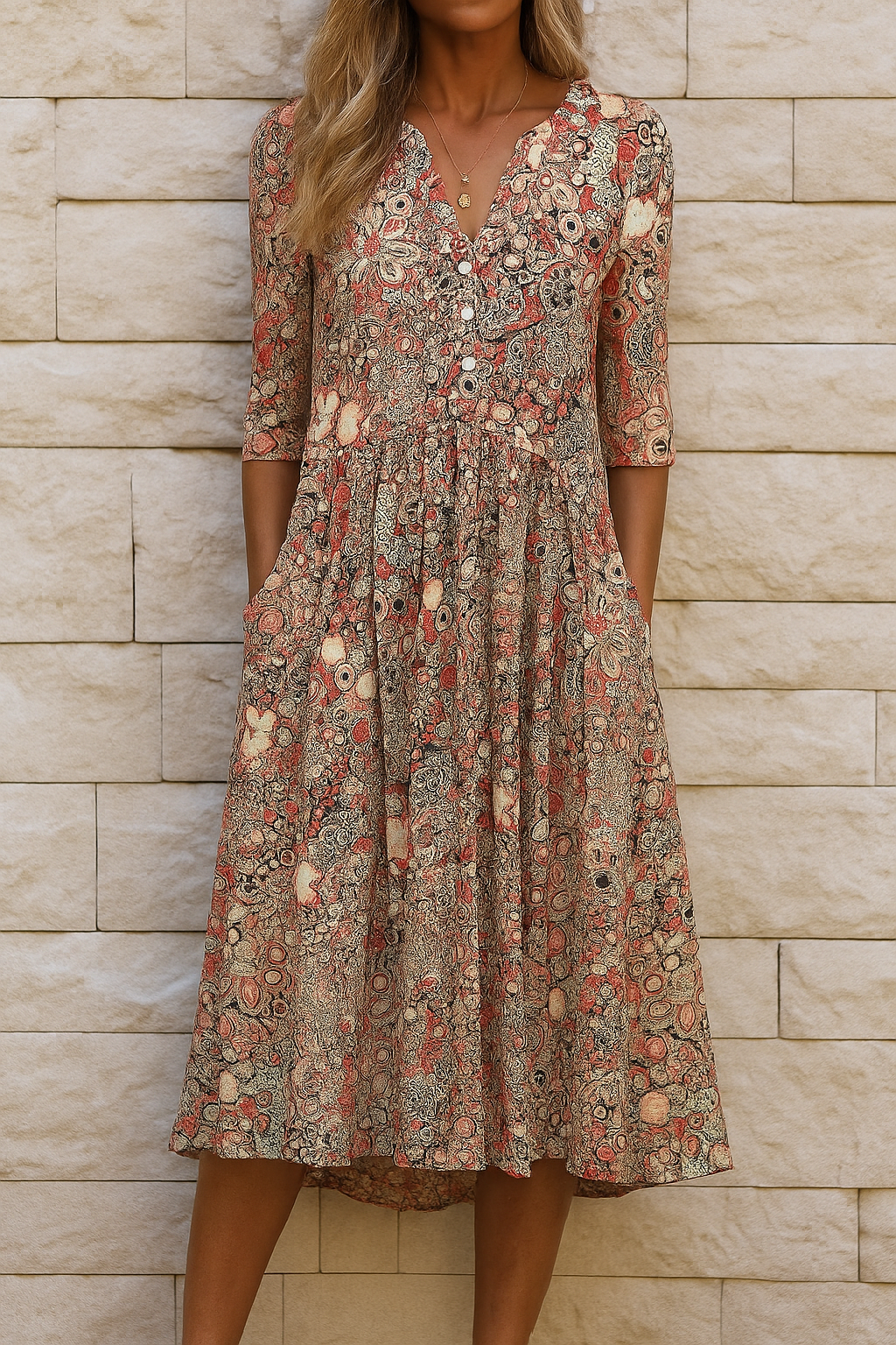 Elysian Ease Dress | Beige / S | Toronty Ottawa
