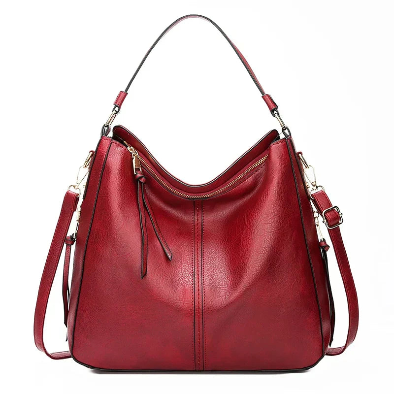 HARRIET - Leather shoulder bag | Red | Toronty Ottawa