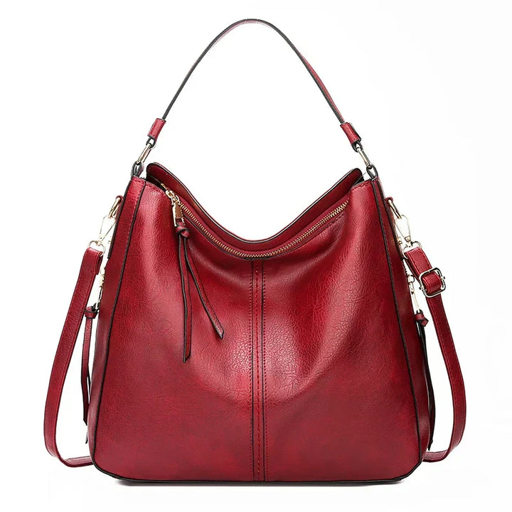 HARRIET - Leather shoulder bag | Red | Toronty Ottawa