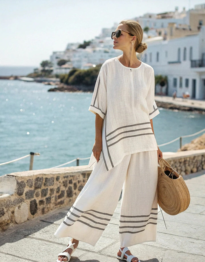 LioraEase™ Relaxed Two-Piece Set | White / S | Toronty Ottawa