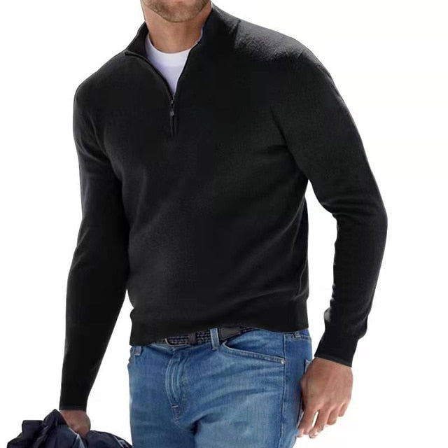 Larry | V-Neck Sweater with Zipper