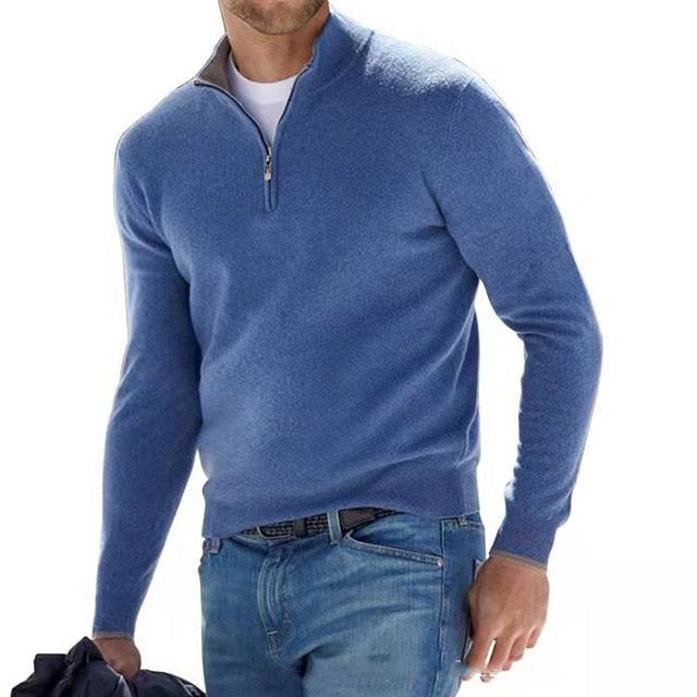 Larry | V-Neck Sweater with Zipper