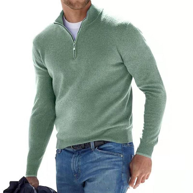 Larry | V-Neck Sweater with Zipper