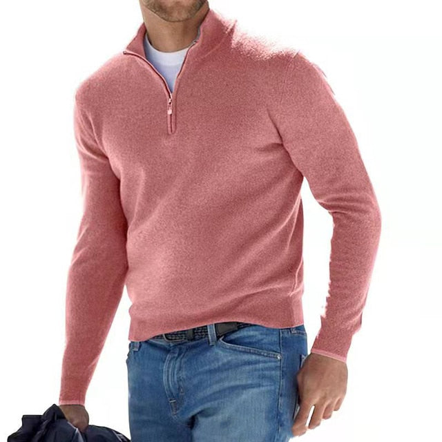 Larry | V-Neck Sweater with Zipper
