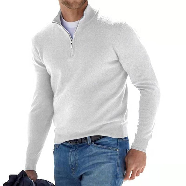 Larry | V-Neck Sweater with Zipper