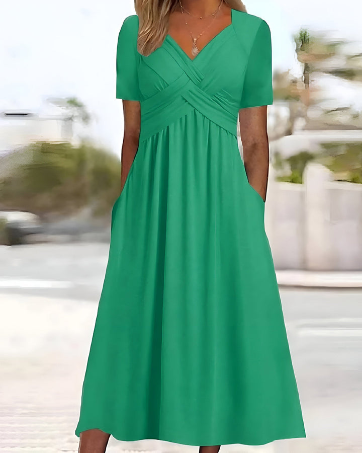 Lena - Timeless Elegance Dress | Green / S | Toronty Ottawa