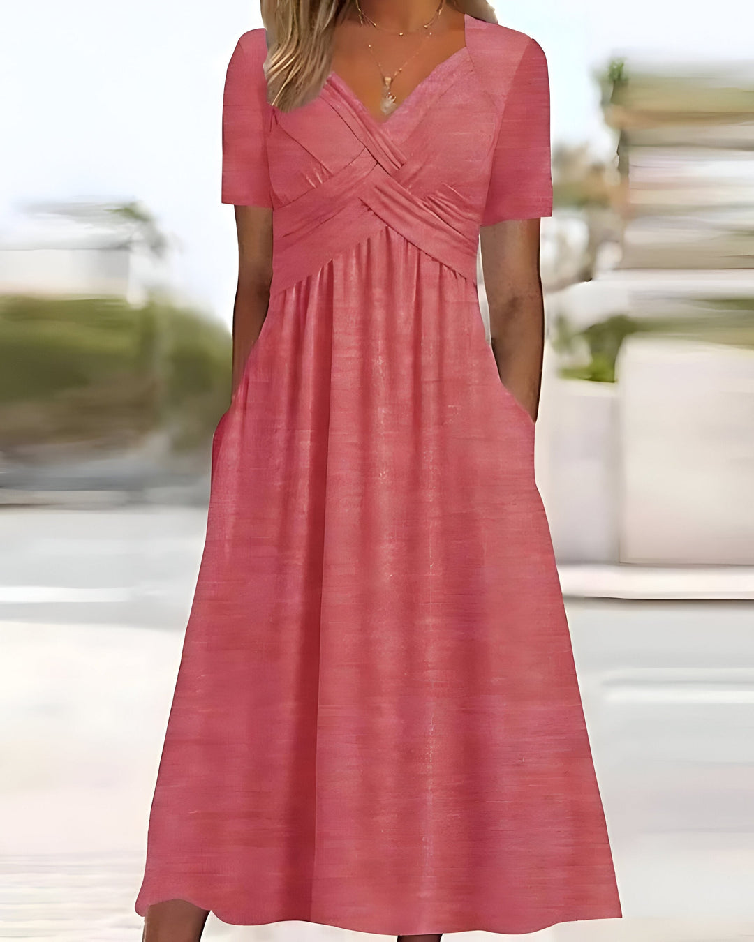 Lena - Timeless Elegance Dress | Pink / S | Toronty Ottawa