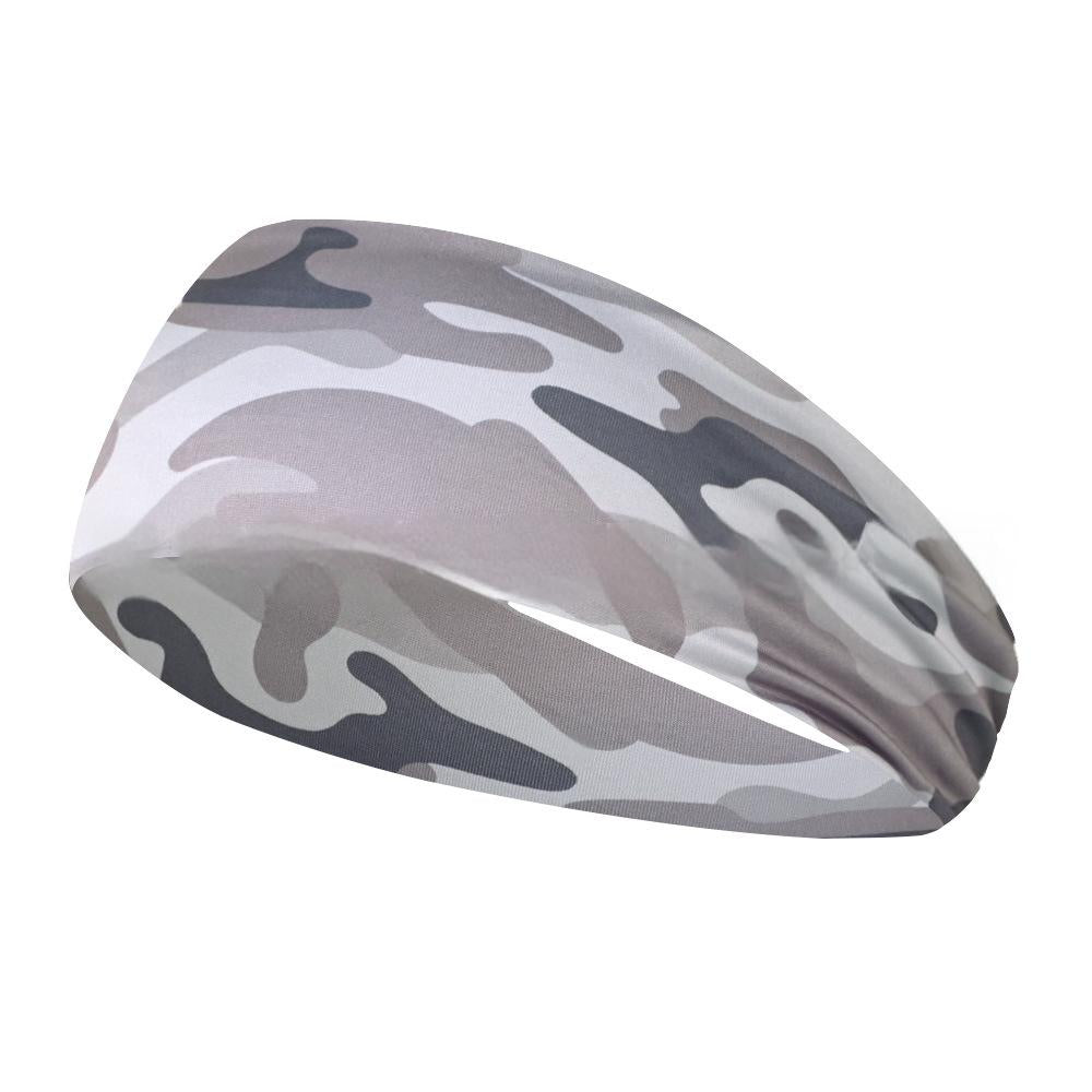 Camo Print Sports Headbands, Yoga Sport Sweat Headband, Yoga Hair Bands Head Sweat Bands | Grey | Toronty Ottawa