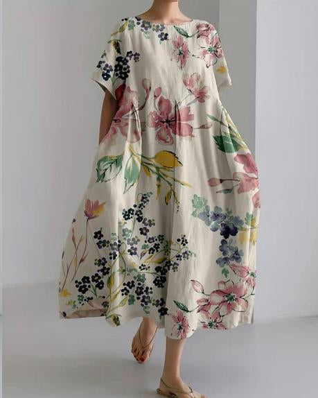Sophie - The Floral Maxi Dress | Beige / XS | Toronty Ottawa