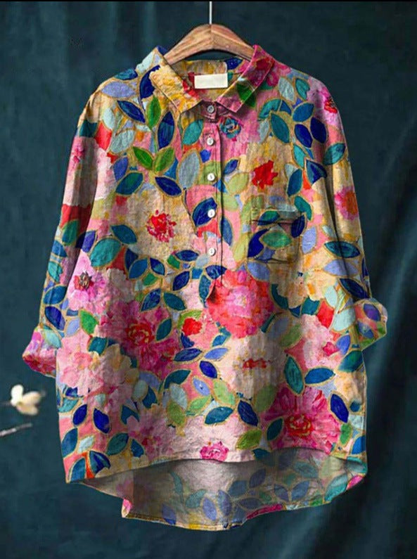 Audrey – Vintage Floral Blouse | Print 1 / S | Toronty Ottawa