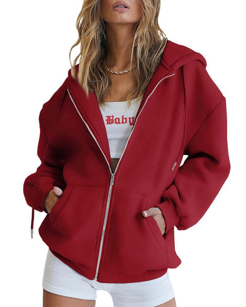 Verloft™ | Oversized Zip Hoodie | Red / S | Toronty Ottawa