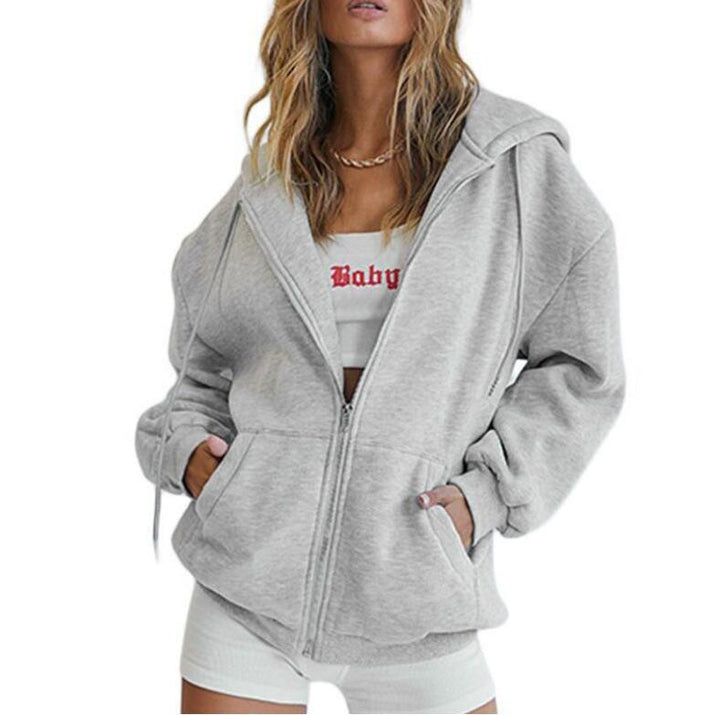 Verloft™ | Oversized Zip Hoodie | Light Grey / S | Toronty Ottawa