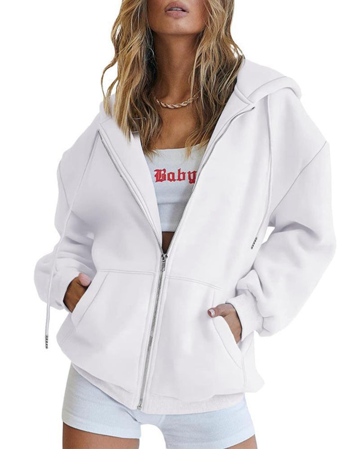 Verloft™ | Oversized Zip Hoodie | White / S | Toronty Ottawa