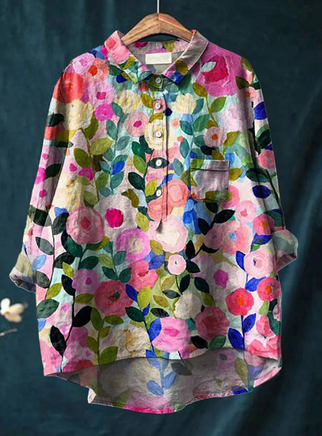 Audrey – Vintage Floral Blouse | Print 4 / S | Toronty Ottawa