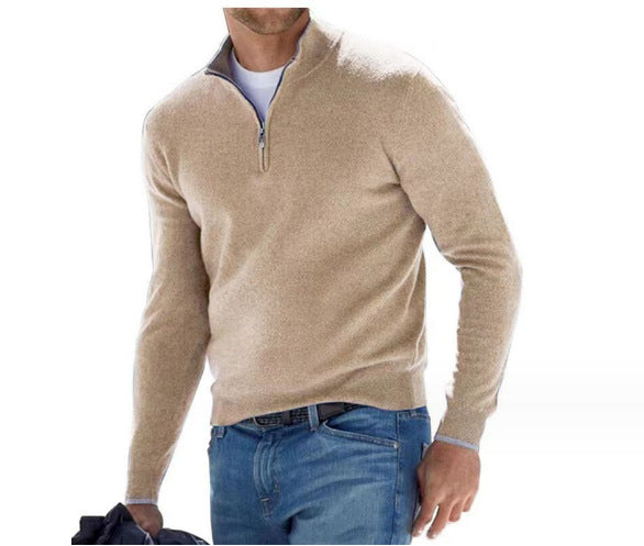Larry | V-Neck Sweater with Zipper
