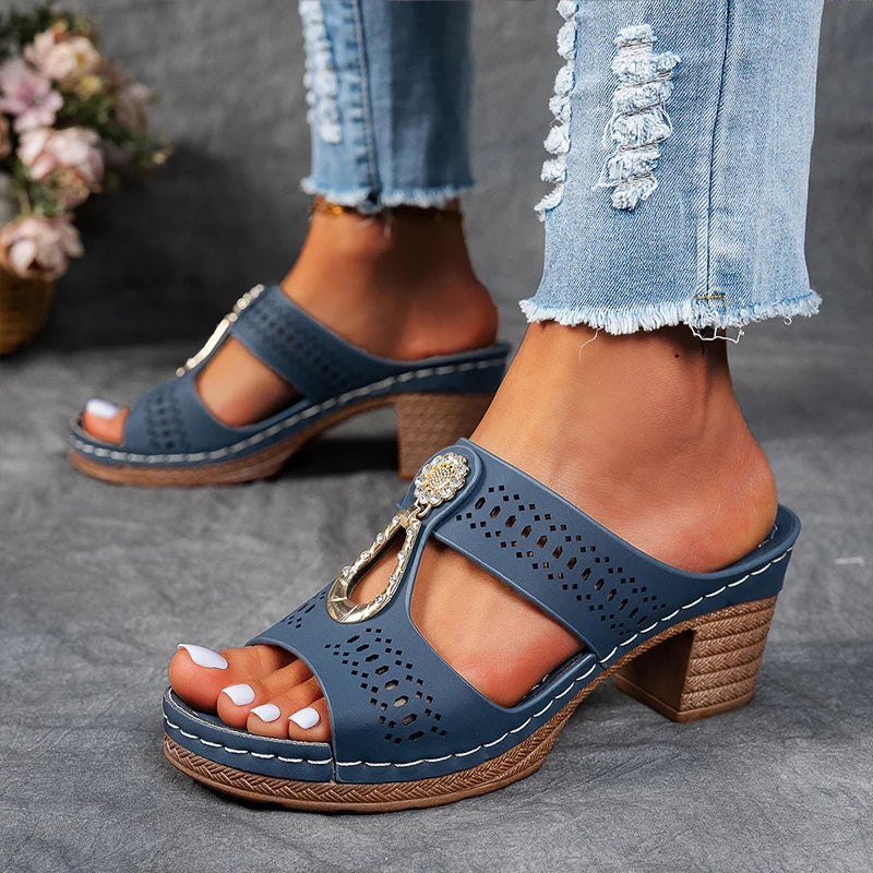 VivaraLift™ Orthopedic Elegance Sandals | Black / 5 | Toronty Ottawa