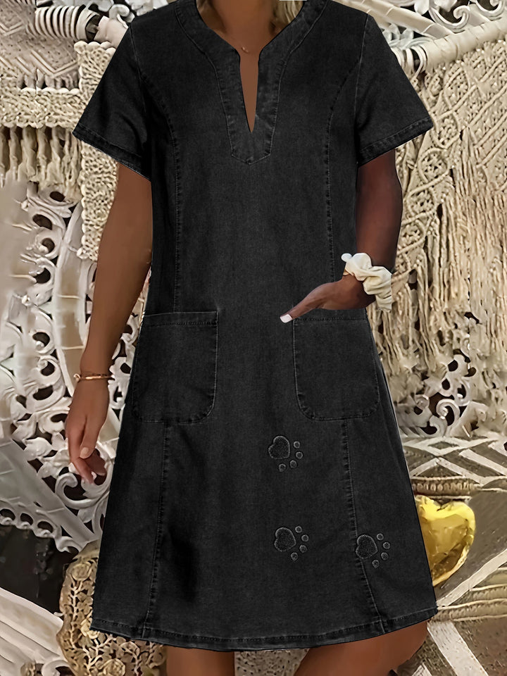 Marlowe Toronto™ | Light Denim Everyday Dress | Black / S | Toronty Ottawa