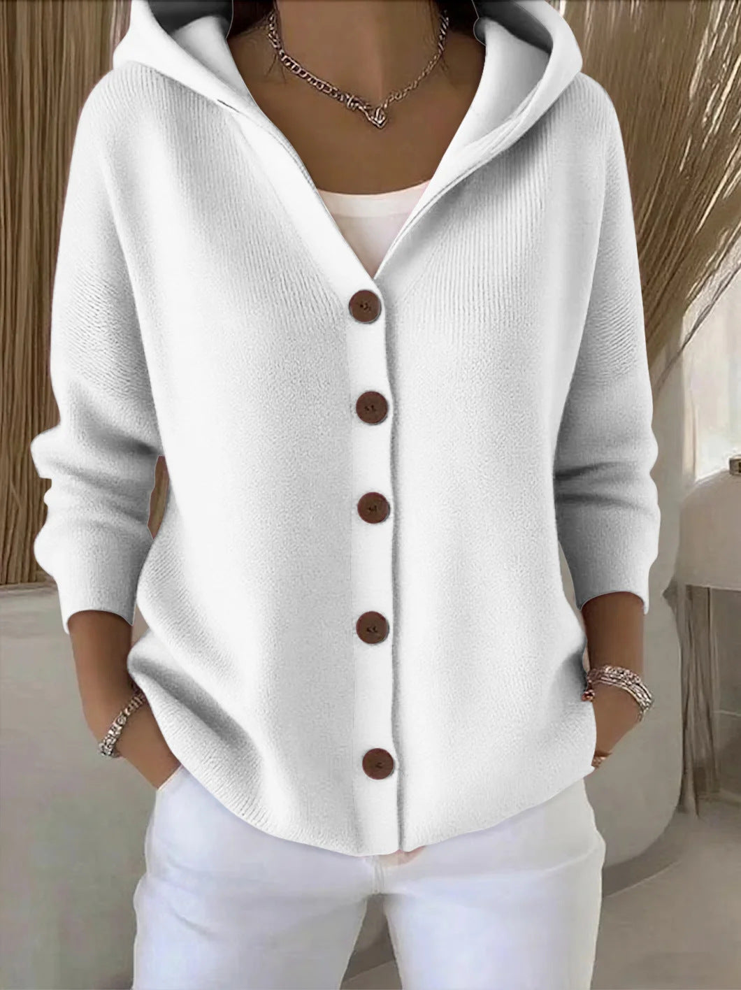 Élodie™ | Everyday Hooded Knit Cardigan