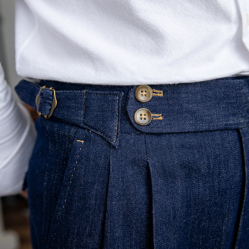 Stratford™ | Men’s Retro High-Waist Slim Denim Pants | Blue / 29 | Toronty Ottawa