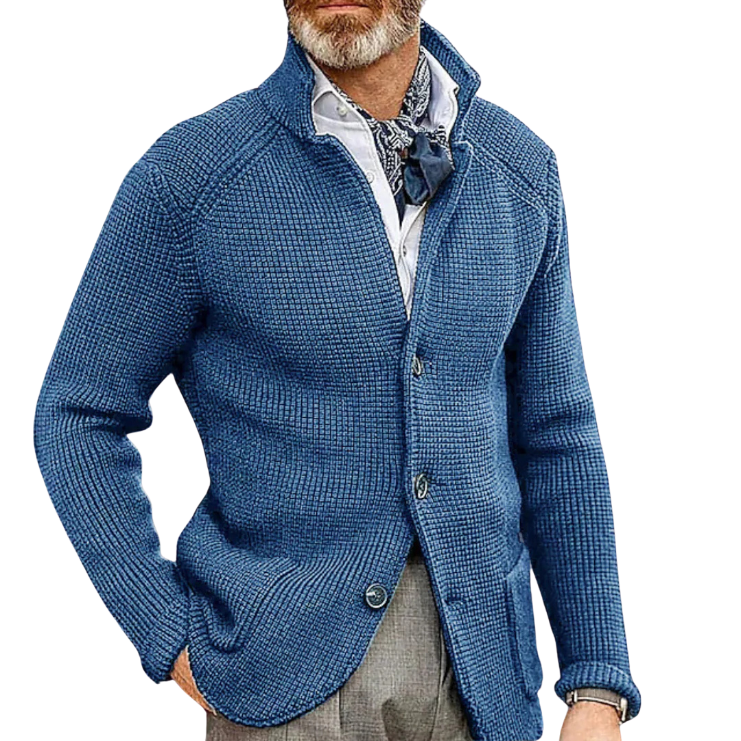 Lucien™ | Soft & Elegant Men’s Cardigan | Blue / S | Toronty Ottawa