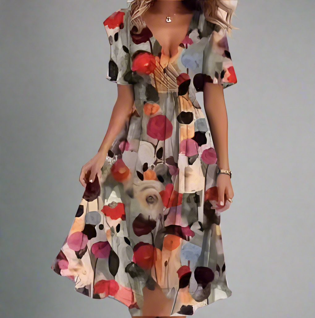 Aisling – The Elegant Floral Dress | Brown Floral / S | Toronty Ottawa