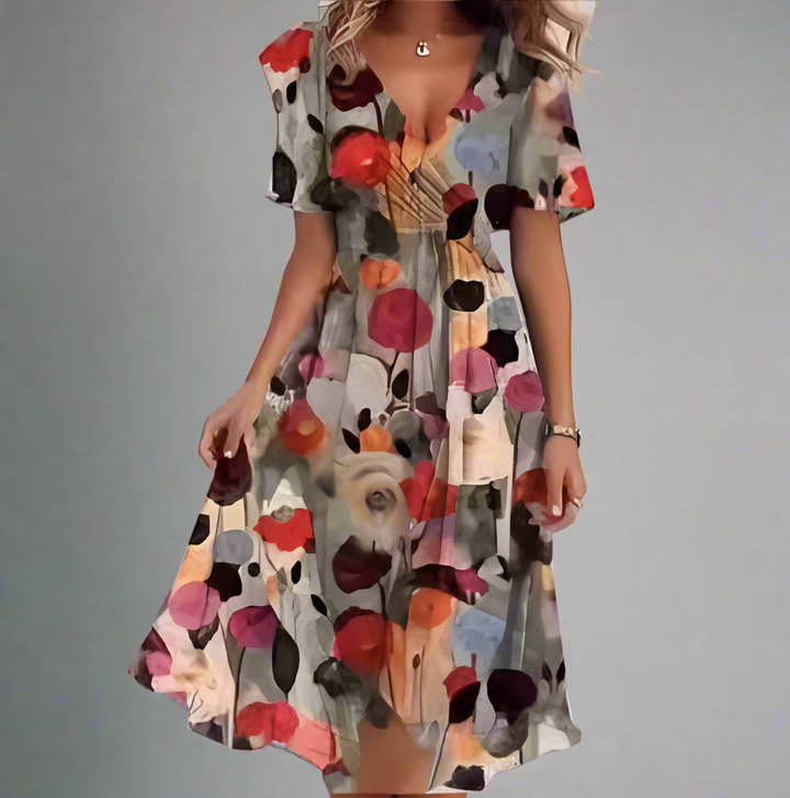 Aisling – The Elegant Floral Dress | Brown Floral / S | Toronty Ottawa