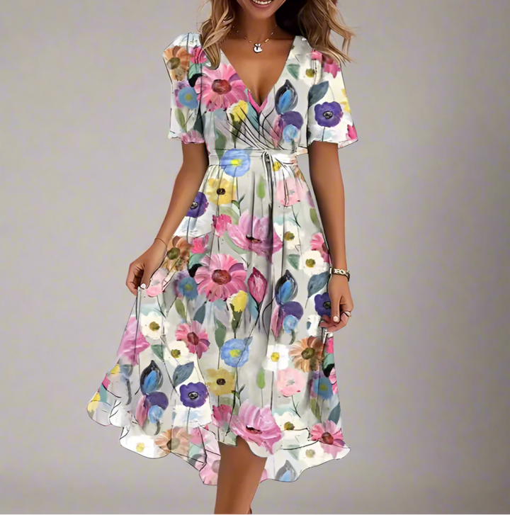 Aisling – The Elegant Floral Dress | White Floral / S | Toronty Ottawa
