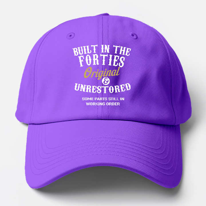Built In The Forties Original Unrestored Some Parts Still In Working Order Baseball Cap | Purple | Toronty Ottawa