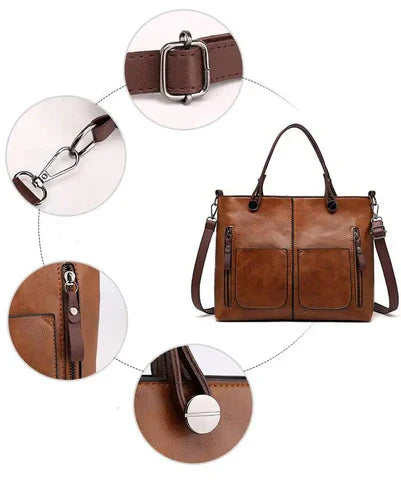 Lina® | Luxury Shoulder Bag | Brown | Toronty Ottawa