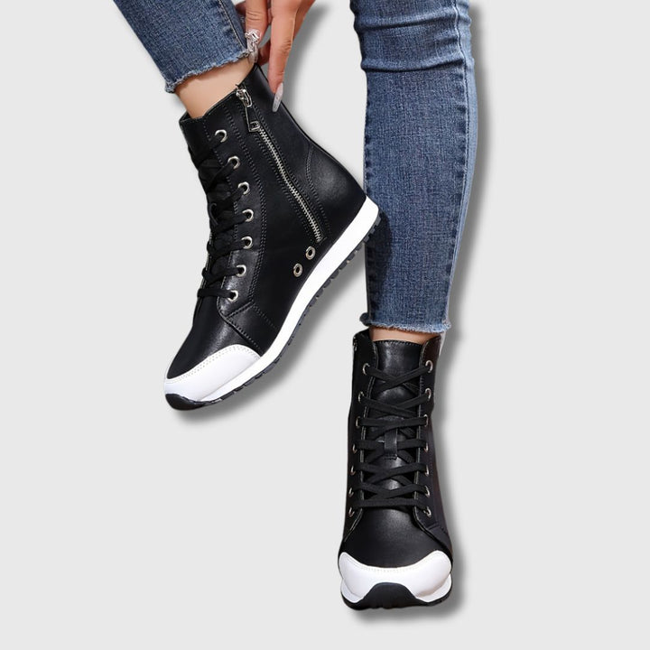 Nolwen™ | High-Top Two-Tone Comfort Sneakers
