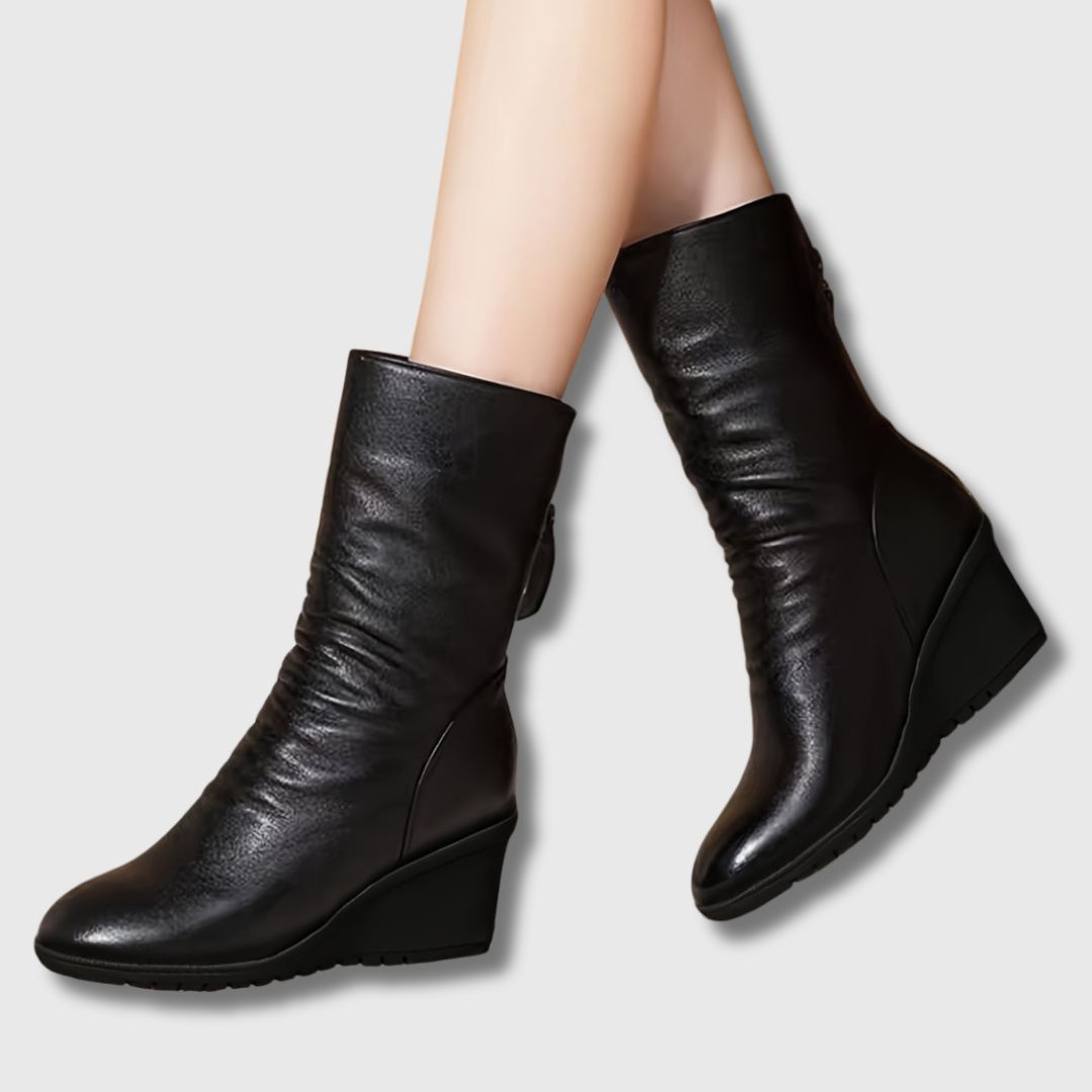 Élisa™ | Wedge Heel Mid-Calf Boots